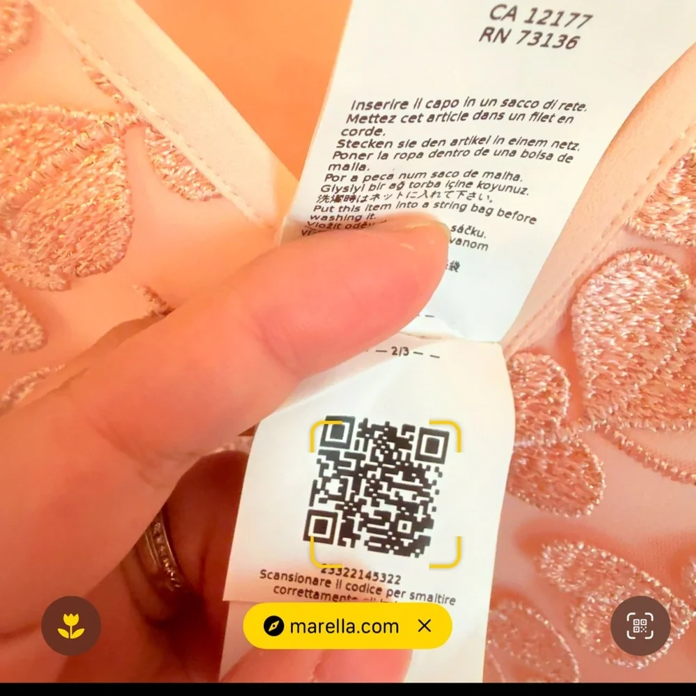 NWOT Marella by Max Mara Flora Long Dress Powder Pink Size: US6 M Spring/ Party - Picture 16 of 16